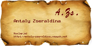 Antaly Zseraldina névjegykártya